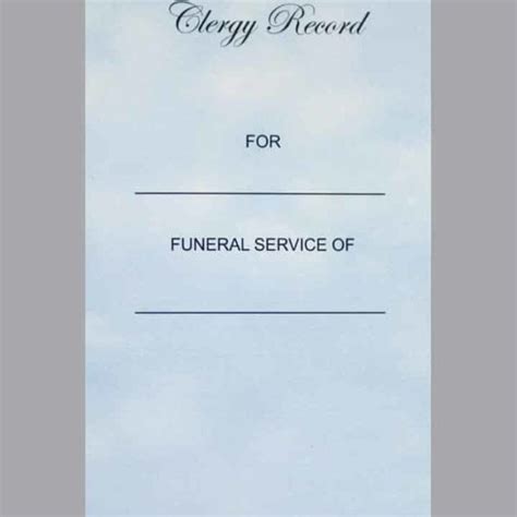 Clergy Records Vischer Funeral Supplies