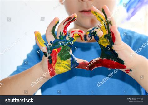 Young Boy Hands Forming Heart Symbol Stock Photo 2010979406 Shutterstock