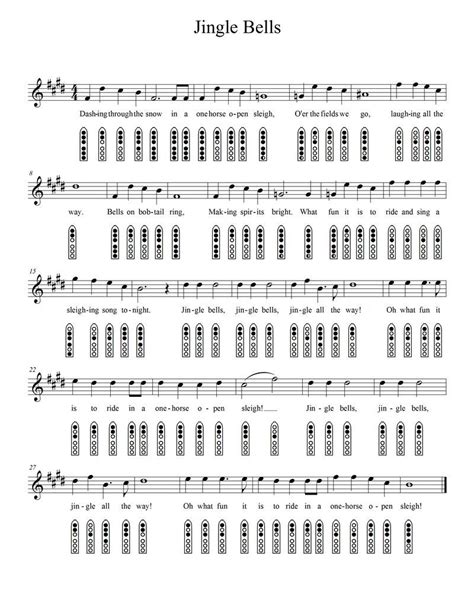 Download and print in pdf or midi free sheet music for jingle bells by james pierpont arranged by smim.it for piano, flute (solo). Jingle Bells | Flute sheet music, Native american flute