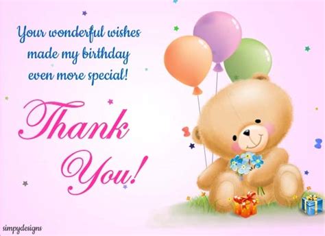 Special Thanks For Birthday Wishes Free Birthday Thank You Ecards