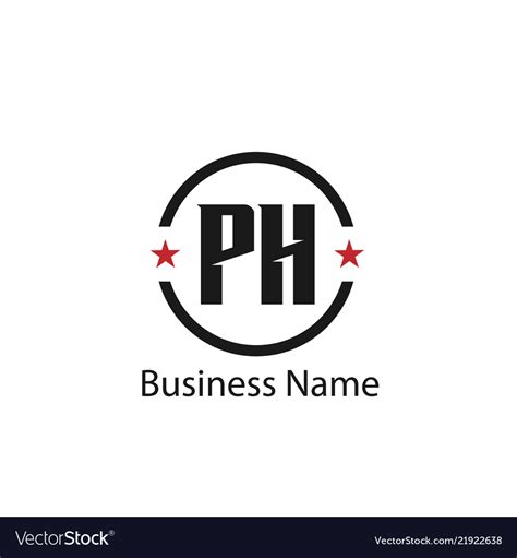 Initial Letter Ph Logo Template Design Royalty Free Vector