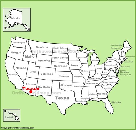 Tucson Location On The Us Map