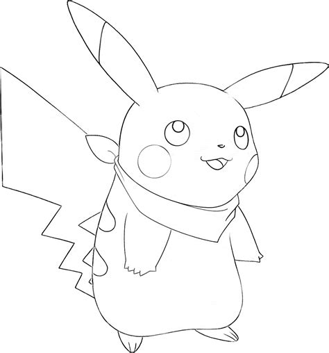 Pikachu Printable Coloring Page