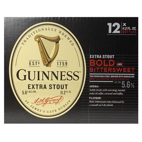 Guinness Extra Stout 12 Pack Bottles Colonial Spirits