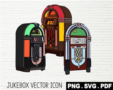Jukebox Designs Svg Png Pdf Clipart Personal And Etsy Israel