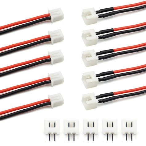 Buy 5 Pairs JST XH 2 54mm 1S 2 Pin Balance Plug Lead Socket Male And