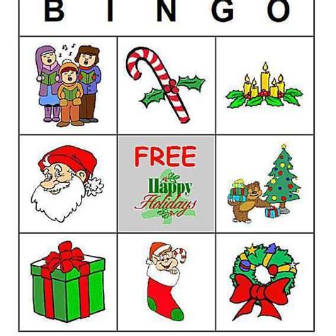 Christmas Bingo Card Template Cards Design Templates