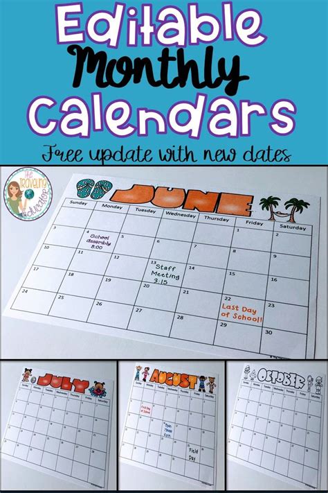 Free Printable Calendars For First Grade Calendar Printables Free