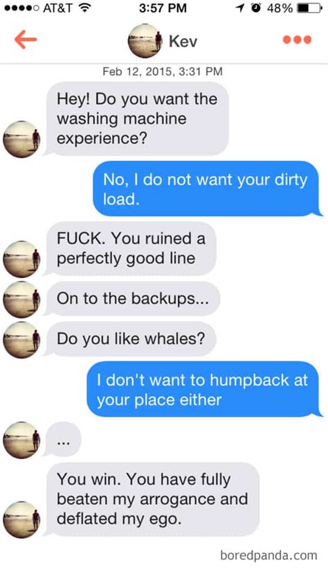 These raunchy, inappropriate, dirty pick up lines probably won't earn you a date — but they will definitely earn you a laugh. 19 Of The Funniest Comebacks To Truly Terrible Pick-Up Lines