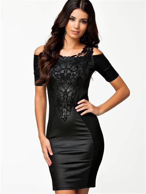 2014 Aw New Women Sexy Lace Patchwork Sweet Bodycon Dress 8209 Lady Slim Fit Black Clubwear