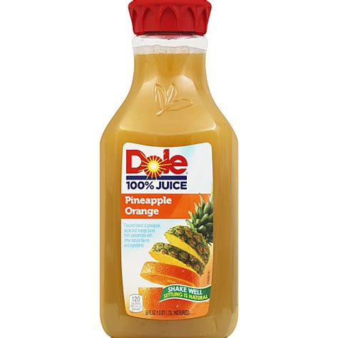Dole® Pineapple Orange 100 Juice 59 Fl Oz Carafe Dairy Quality Foods