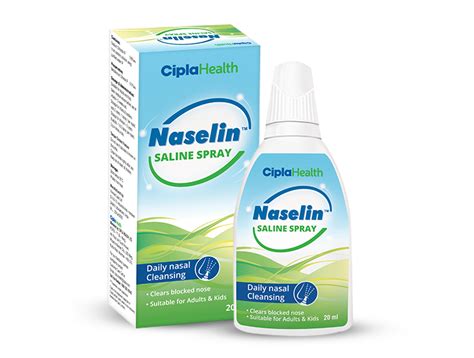 Saline Nasal Spray Blocked Nose Relief Naselin
