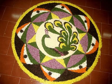 The floral rangoli designs made on the occasion of onam are known as pookalam. Wonderful rangoli desings