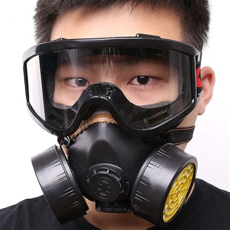 Respirator Gas Mask Chemical Protective Mask Goggles Activated Carbon