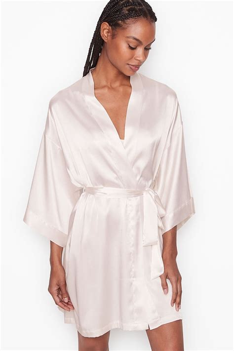 Buy Victorias Secret Flounce Satin Dressing Gown From The Victorias Secret Uk Online Shop