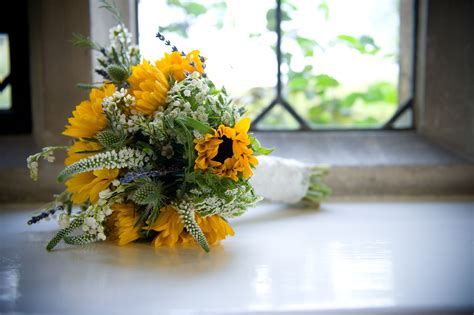 Bright Yellow Sunflower Bridal Bouquet Sunflower Bridal Bouquet