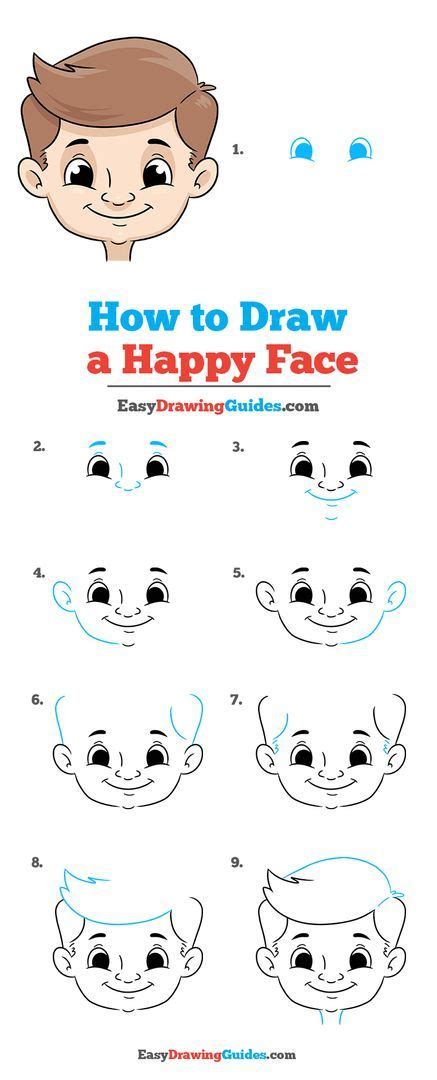 How To Draw A Happy Face Really Easy Drawing Tutorial Happy Face