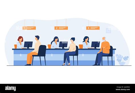 Finance Managers Working With Clients Isolated Flat Vector Illustration