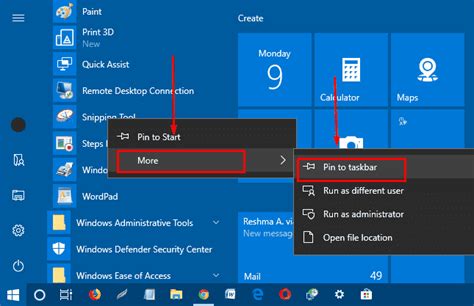 How To Pin Snipping Tool To Start And Taskbar In Windows 10