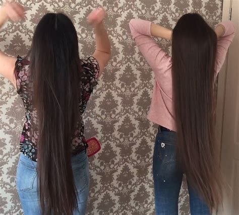 Video The Perfect Long Hair Duo Realrapunzels Playing With Hair