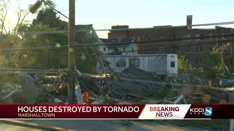 Houses Destroyed By Tornado In Marshalltown Youtube