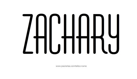 Zachary Name Tattoo Designs