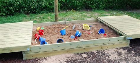 Sliding Lid Sand Pit Gardening For Kids Backyard Fun Dream Backyard