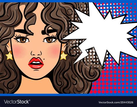 Shocked Pop Art Girl Royalty Free Vector Image