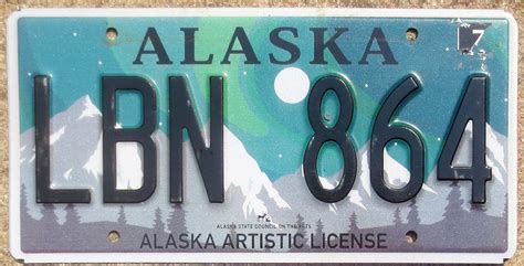 Alaska - Artistic License Z sticker - vg | Automobile License Plate Store: Collectible License 