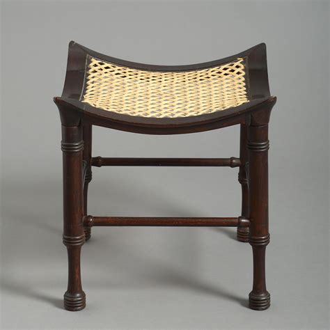 An Early 20th Century Ebonised Thebes Stool Timothy Langston Fine Art
