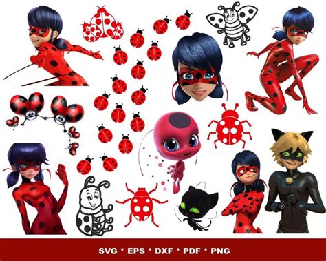 Miraculous Ladybug Svg Files For Cricut Silhouette Clipart And Cut Files