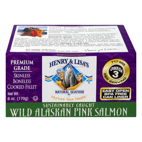 Save On Henry And Lisas Salmon Wild Alaskan Pink Natural Order Online