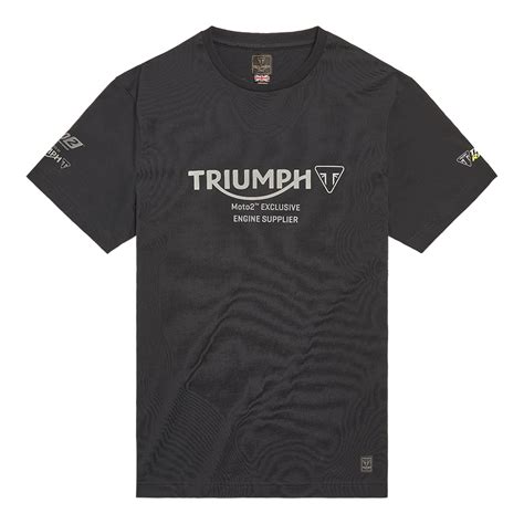 Moto2 Gp Triumph Racing Back Print T Shirt In Black Official Triumph