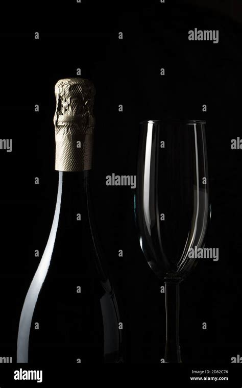 Champagne Bottle And Glass Wallpaper