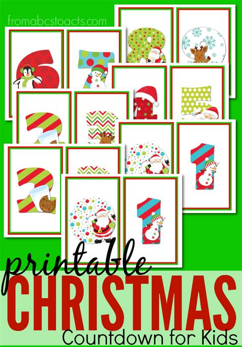 Printable Christmas Countdown For Kids Printable Christmas Countdown