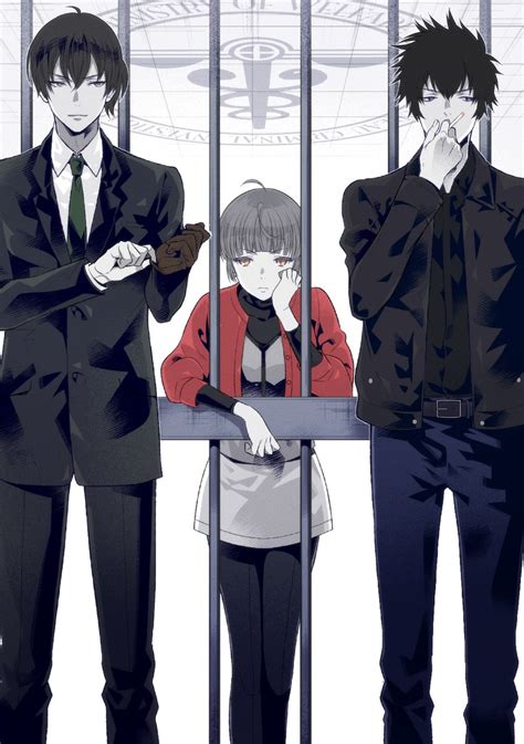 Tsunemori Akane Kougami Shinya And Ginoza Nobuchika Psycho Pass