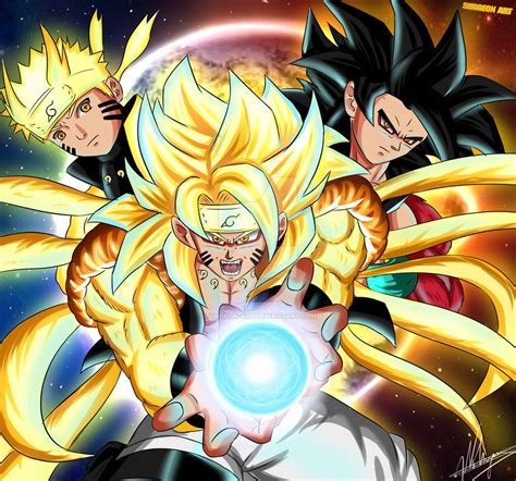 Goku And Naruto Fusion Goruto By Surgeon Art Anime Dragon Ball