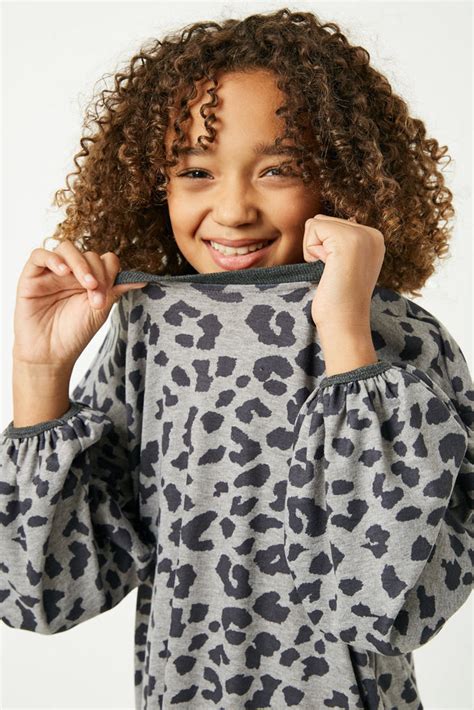 Girls Leopard Print Knit Dress Cute Girls Clothes Hayden Girls