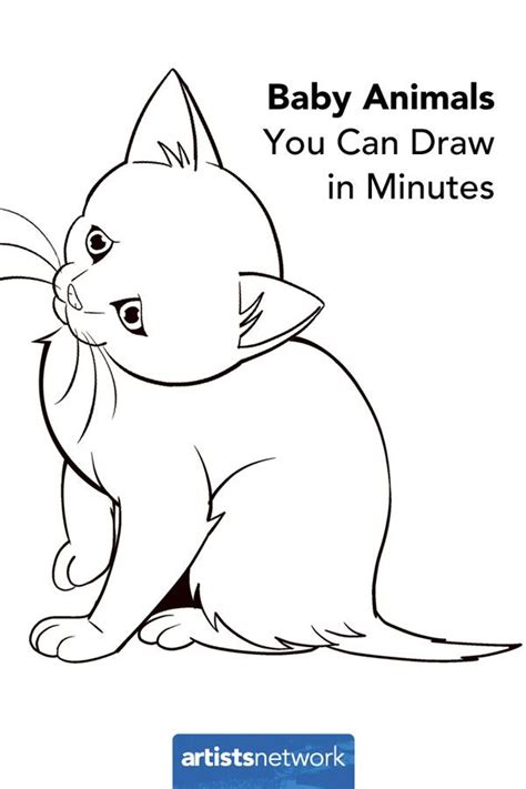 Perfect For Beginners How To Draw Easy Animals Kitten Drawing