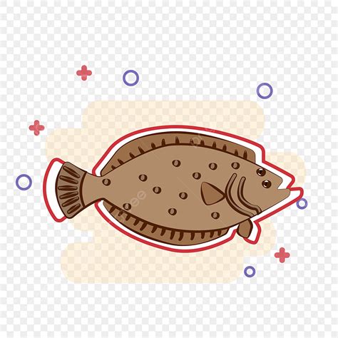 Original Vector Cartoon Flounder Is Commercially Available Flounder