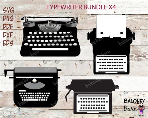 Typewriter Clipart Typewriter Svg Typewriters Silhouette Etsy Canada