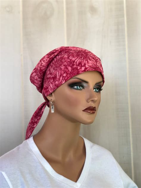 Head Scarf For Women With Hair Loss Cancer Ts Chemo Headwear Pink