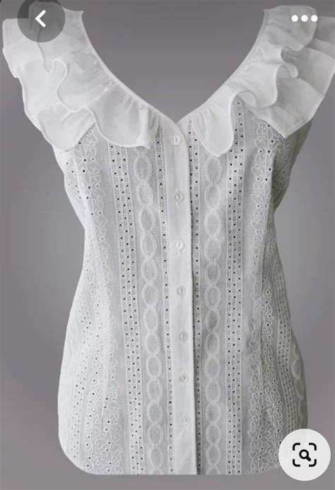 pin de ana maria en elaboración blusas bonitas blusas juveniles moda blusas blancas de vestir