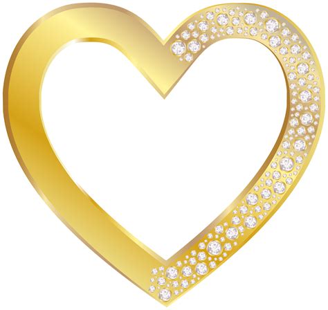 Gold Heart Clipart - ClipArt Best png image