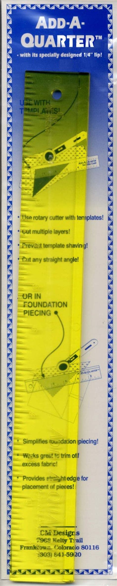 12 Add A Quarter Ruler By Cm Designs Foundation Paper Etsy