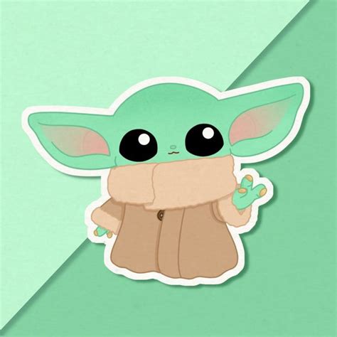 Baby Yoda Sticker In 2021 Yoda Sticker Baby Yoda Sticker Yoda Wallpaper