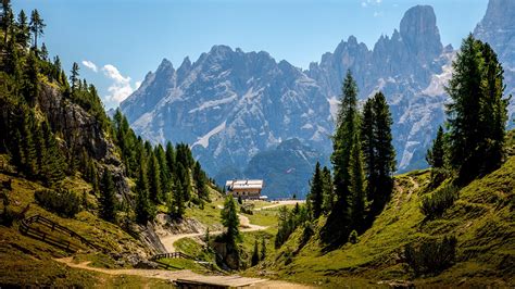 Pictures Alps Italy Dolomites Trail Nature Mountains 1920x1080