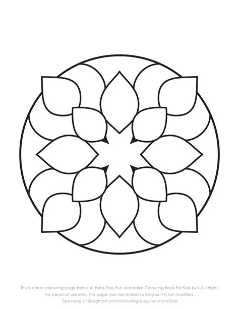 Simple Coloring Mandalas