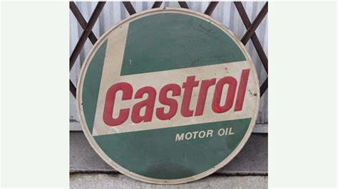 Original Castrol Motor Oil Tin Sign At Los Angeles 2017 As K36 Mecum