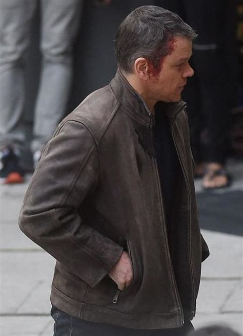 Matt Damon Leather Jacket From Jason Bourne Moive